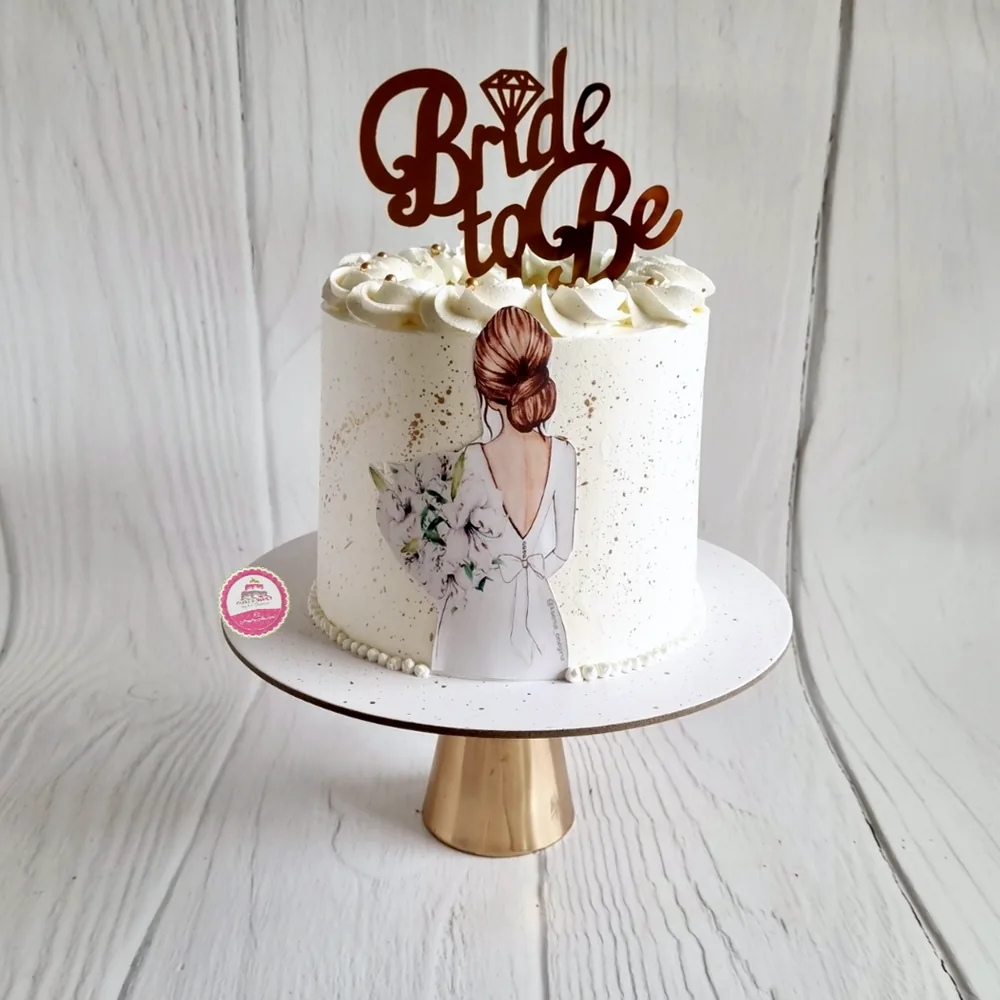 Anniversary & Engagement custom cake by Cakes & Shapes, Dubai — design code CS-0327