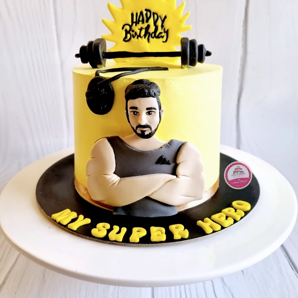 Birthday — Adults custom cake by Cakes & Shapes, Dubai — design code CS-0210
