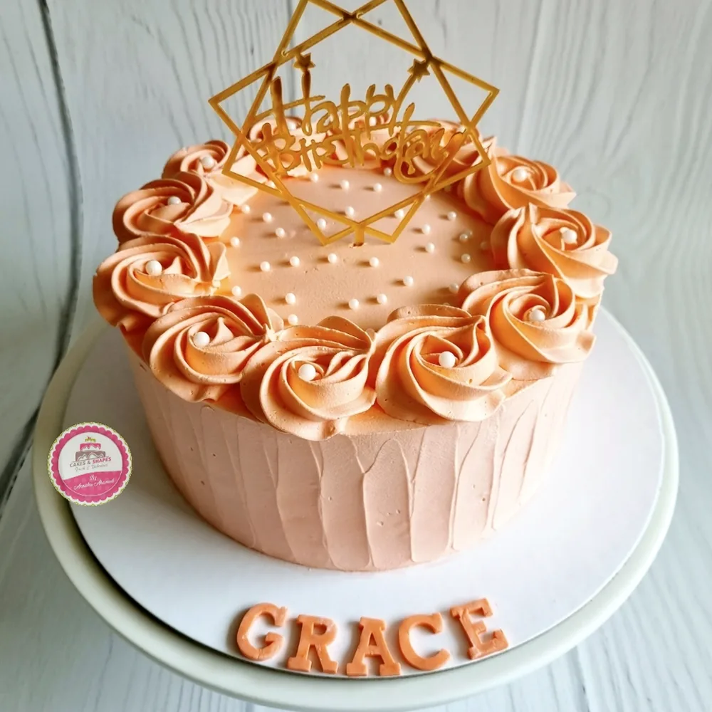 Birthday — Adults custom cake by Cakes & Shapes, Dubai — design code CS-0223