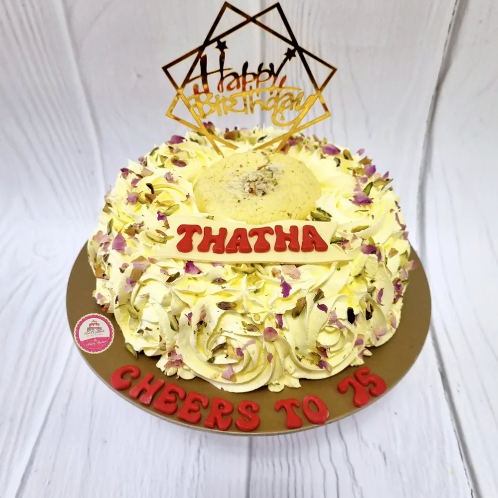 Birthday — Adults custom cake by Cakes & Shapes, Dubai — design code CS-0234