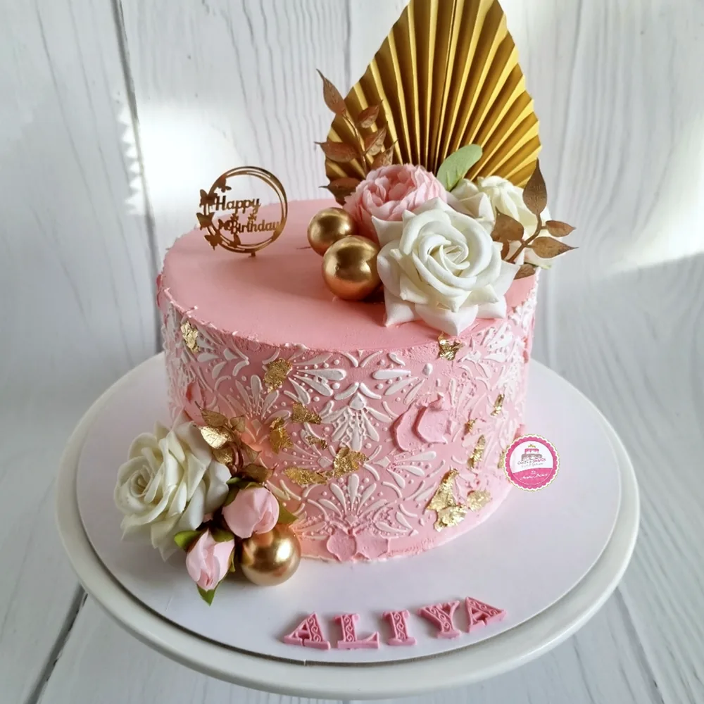 Birthday — Adults custom cake by Cakes & Shapes, Dubai — design code CS-0262