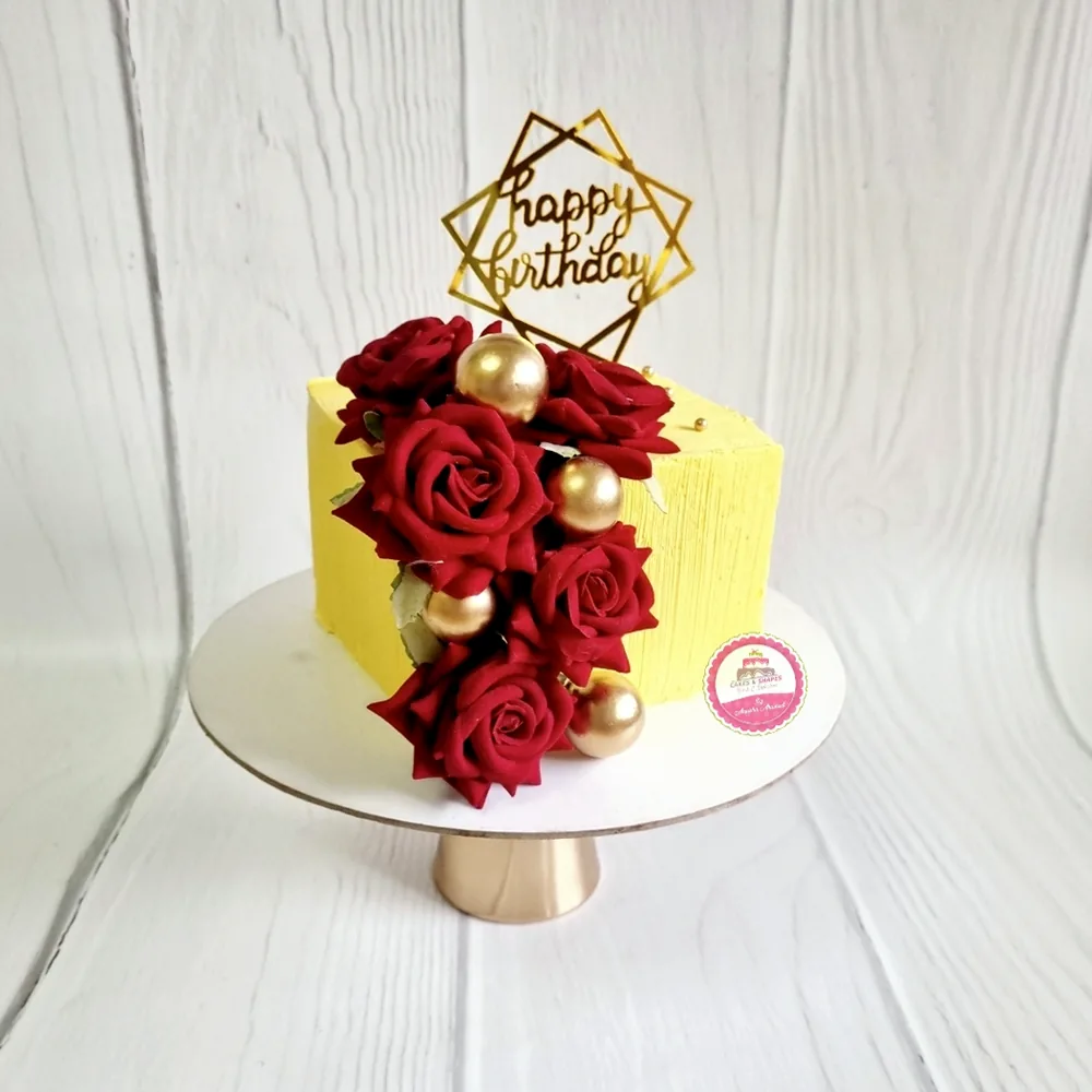 Birthday — Adults custom cake by Cakes & Shapes, Dubai — design code CS-0294