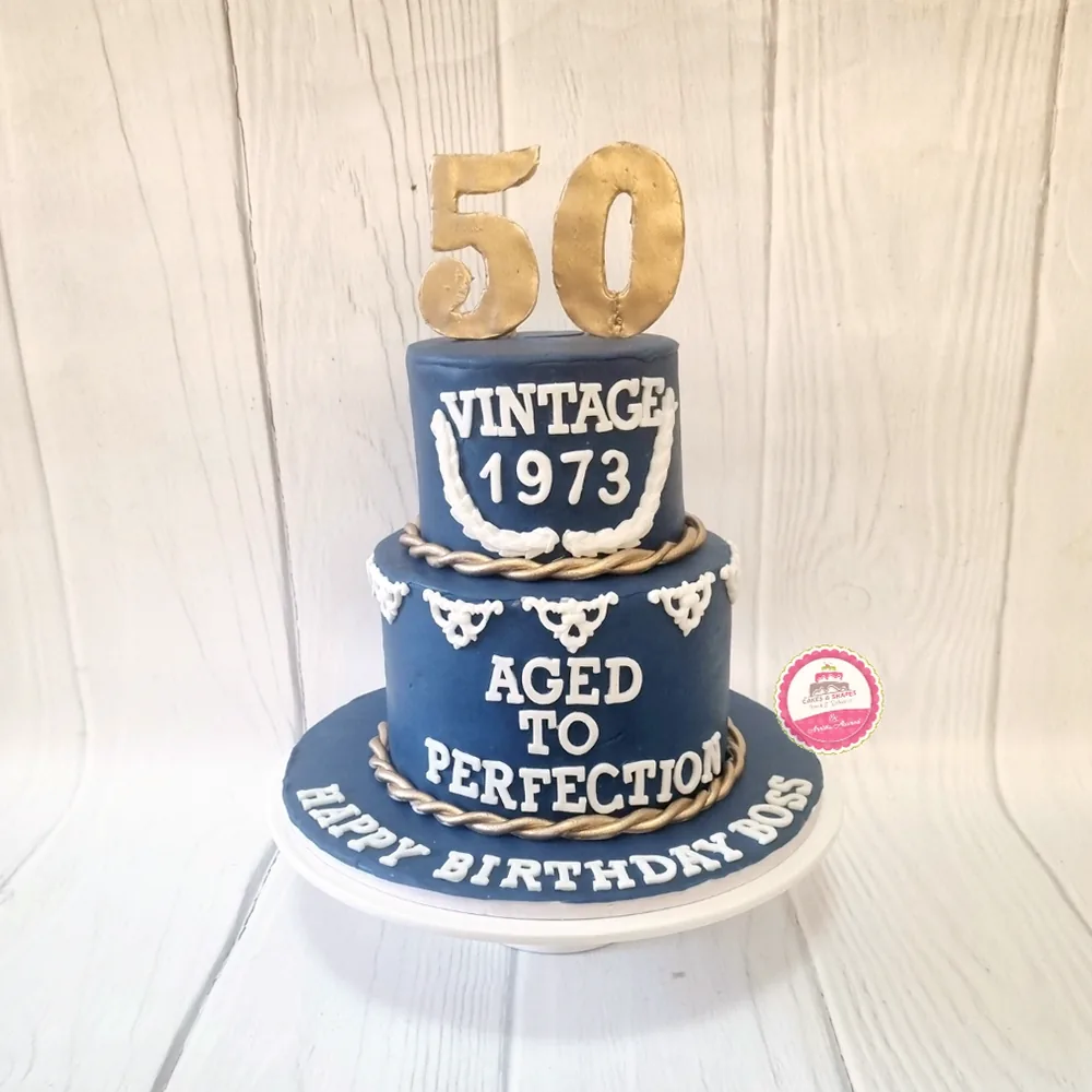 Birthday — Adults custom cake by Cakes & Shapes, Dubai — design code CS-0356