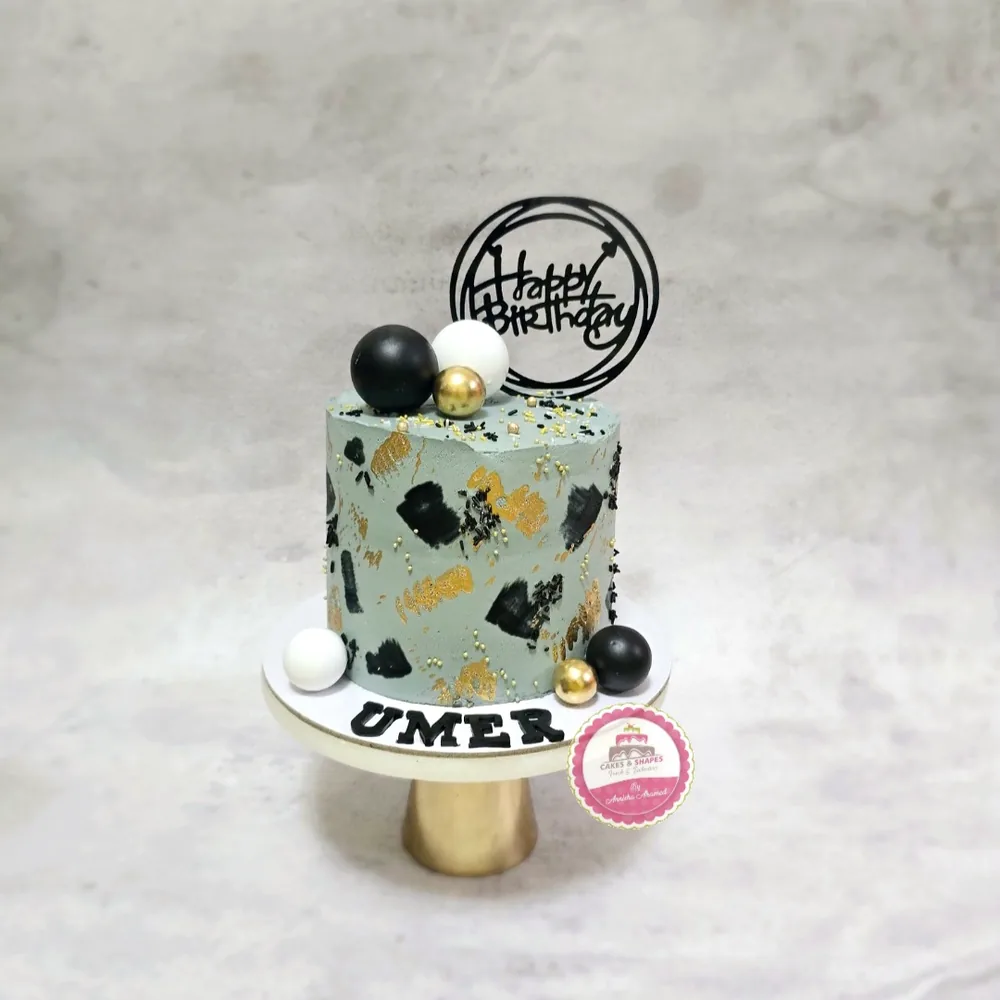 Birthday — Adults custom cake by Cakes & Shapes, Dubai — design code CS-0426
