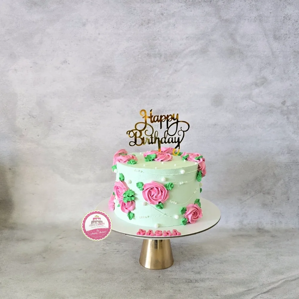 Birthday — Adults custom cake by Cakes & Shapes, Dubai — design code CS-0450
