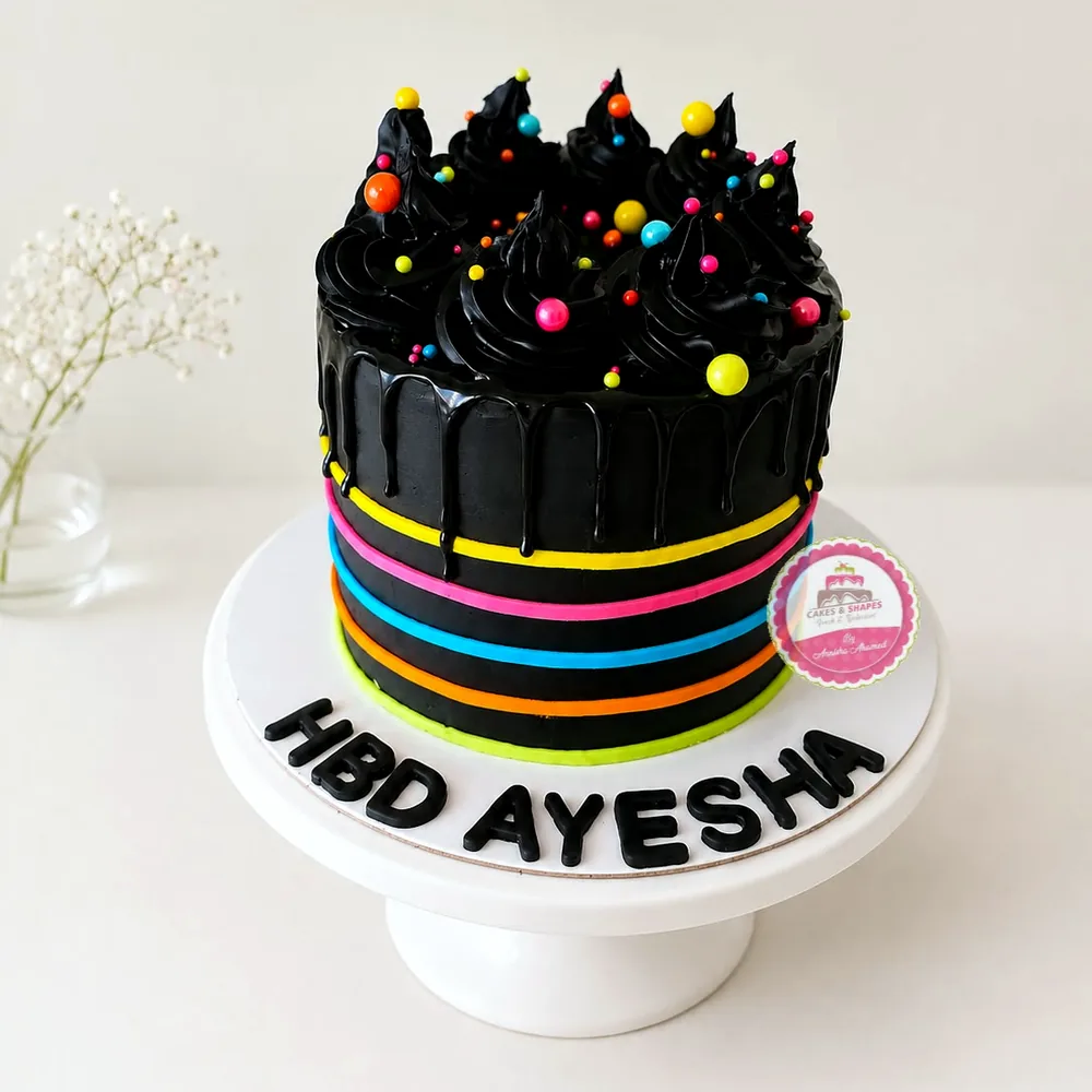 Birthday — Adults custom cake by Cakes & Shapes, Dubai — design code CS-0488