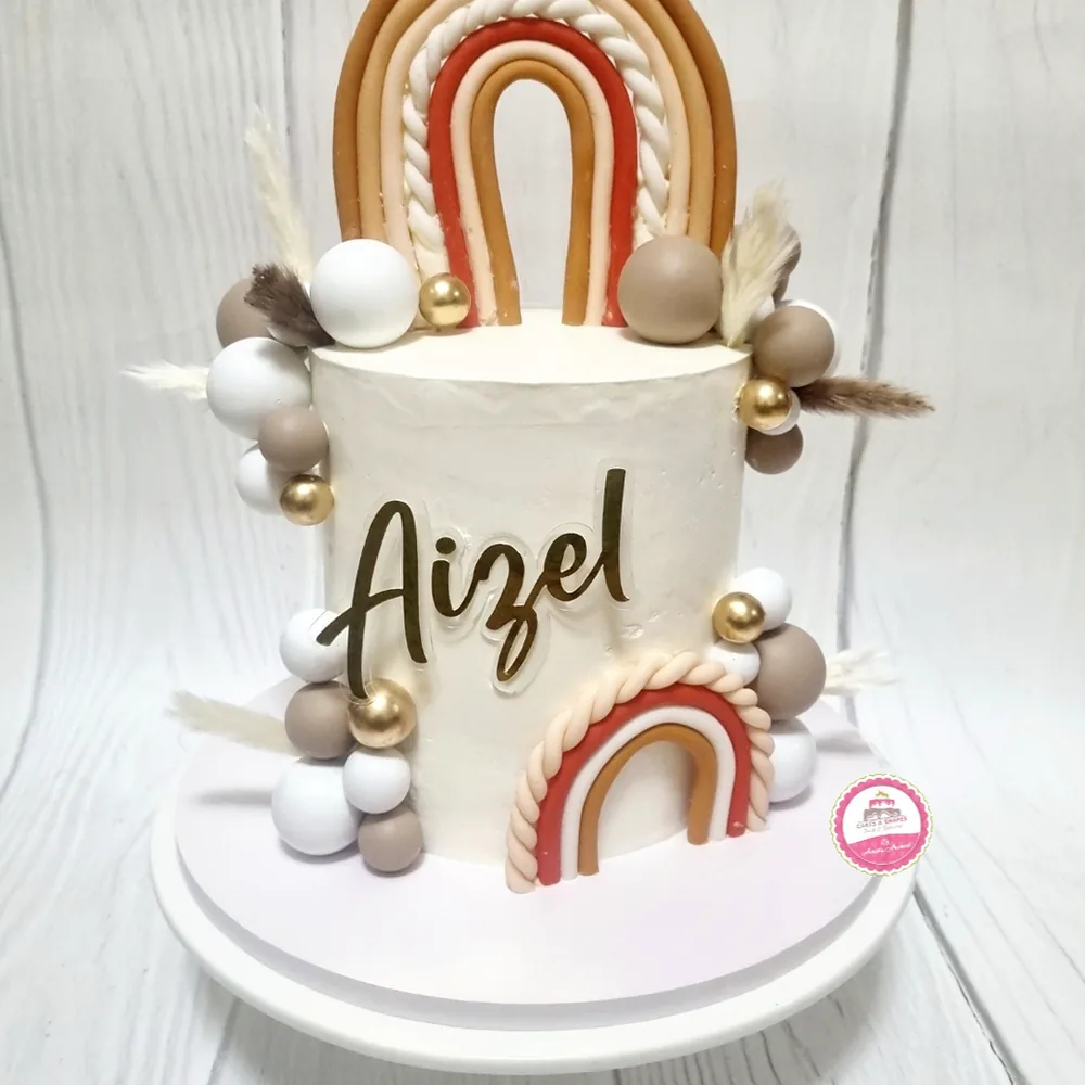 1st Birthday & Baby custom cake by Cakes & Shapes, Dubai — design code CS-0355