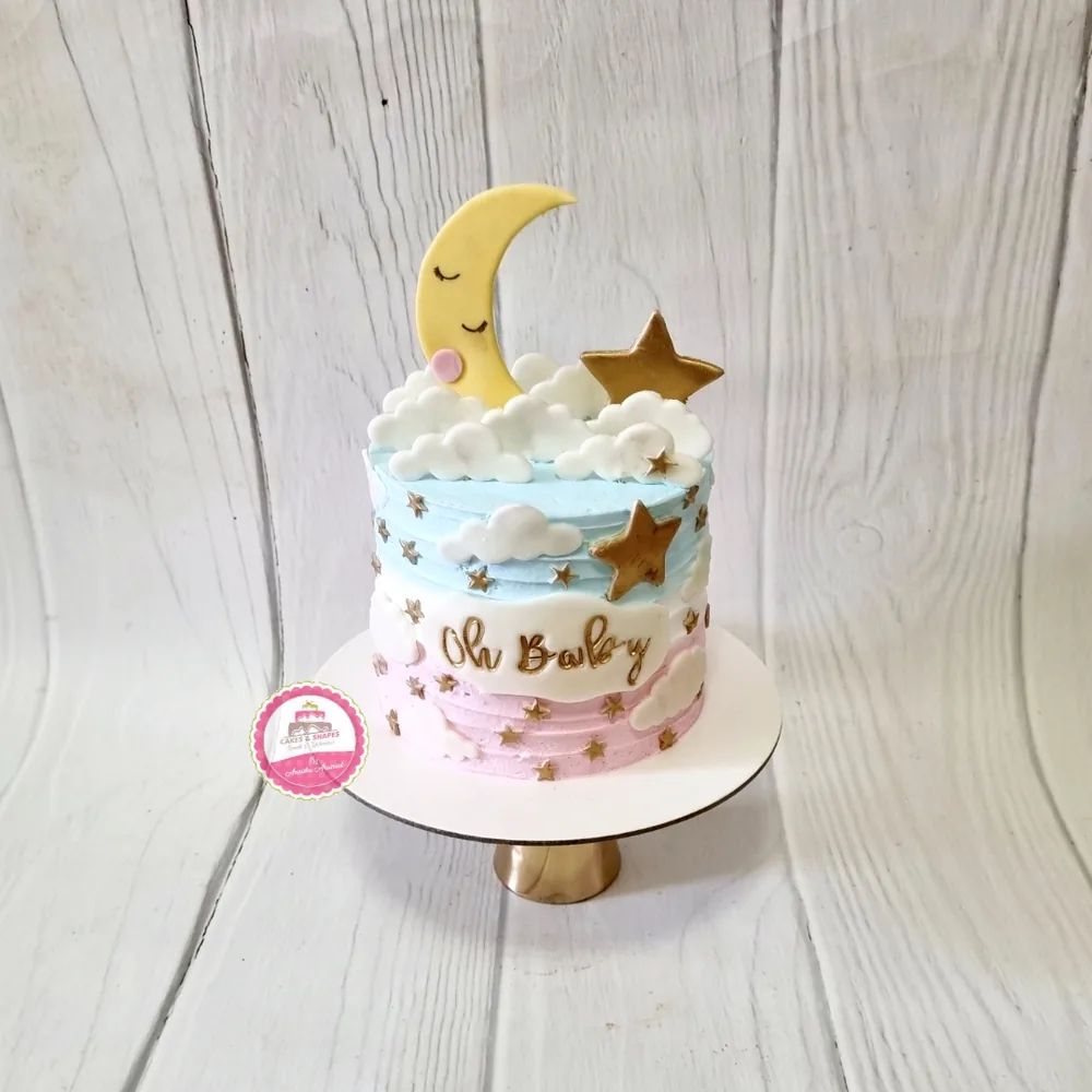 1st Birthday & Baby custom cake by Cakes & Shapes, Dubai — design code CS-0408